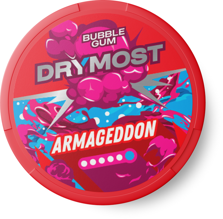 Opakowanie DRYMOST Armageddon Bubblegum - saszetki nikotynowe o smaku gumy balonowej