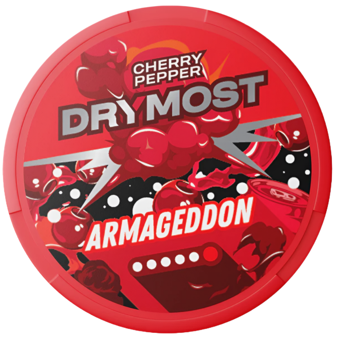 Opakowanie DRYMOST Armageddon Cherry Pepper - saszetki nikotynowe o smaku wiśni z pieprzem