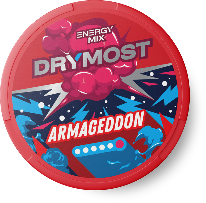 Opakowanie DRYMOST Armageddon Energy Mix - saszetki nikotynowe o smaku napoju energetycznego