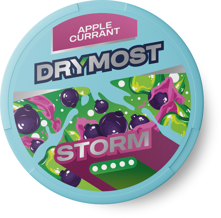 Opakowanie DRYMOST Storm Apple Currant - saszetki nikotynowe o smaku jabłka i czarnej porzeczki