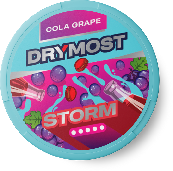 Opakowanie DRYMOST Storm Cola Grape - saszetki nikotynowe o smaku coli i winogron